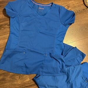 Healing Hands Blue Scrub Set